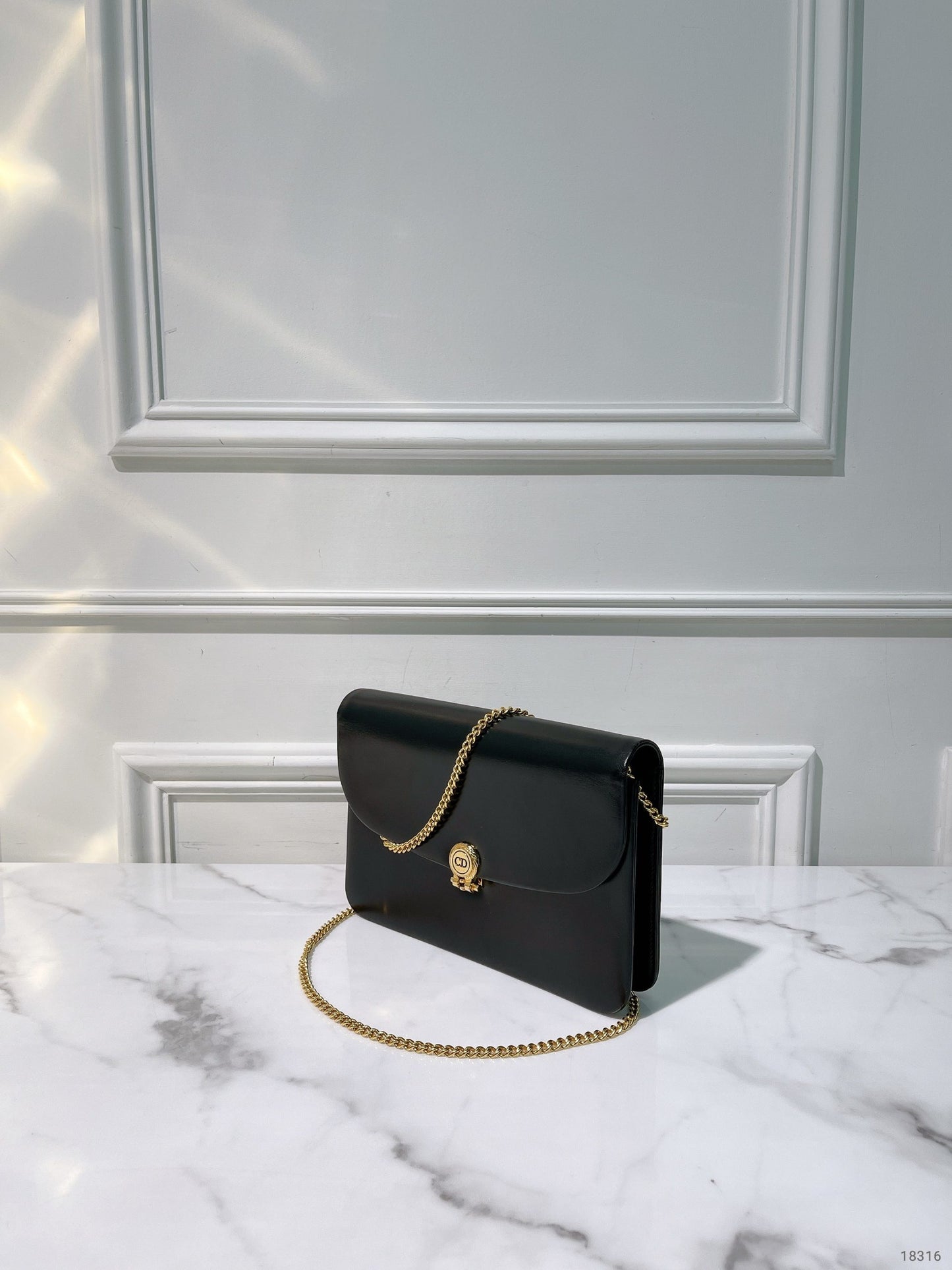 DIOR VINTAGE WOC, Black/Gold