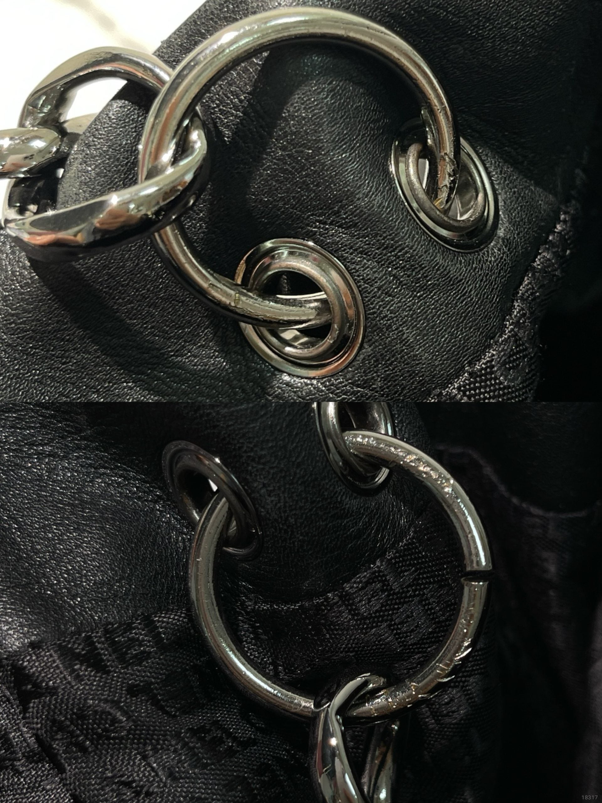 CHANEL VINTAGE BUCKET BAG, Black/Silver