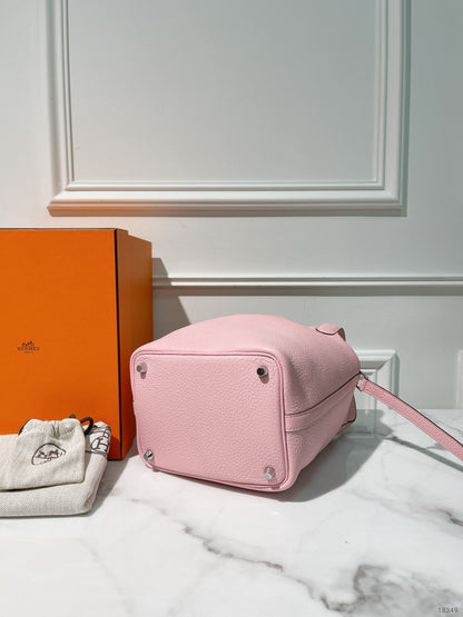 HERMES PICOTIN LOCK 18, Rose Sakura/Silver