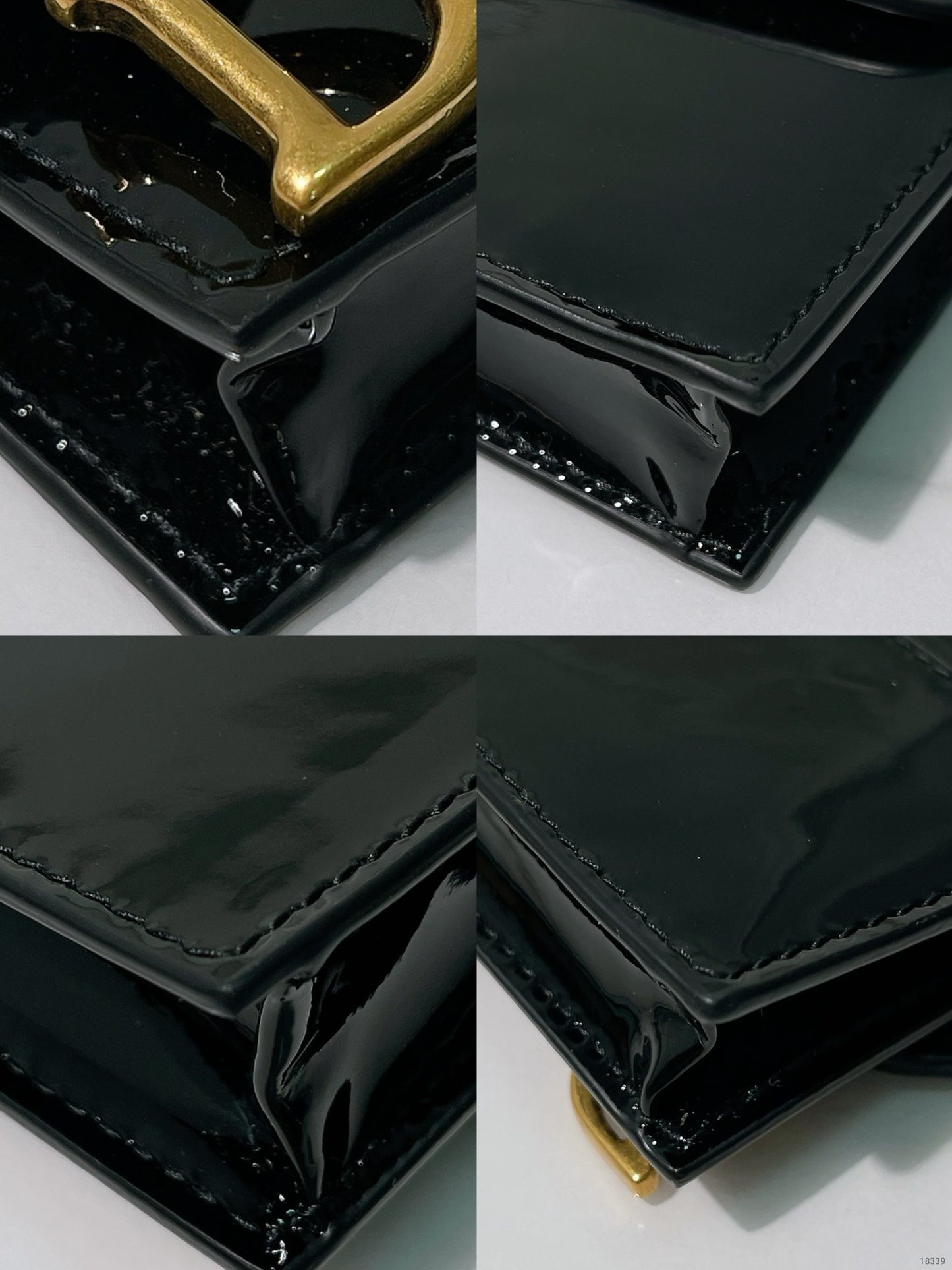 DIOR SADDLE CARD HOLDER, Black/Gold