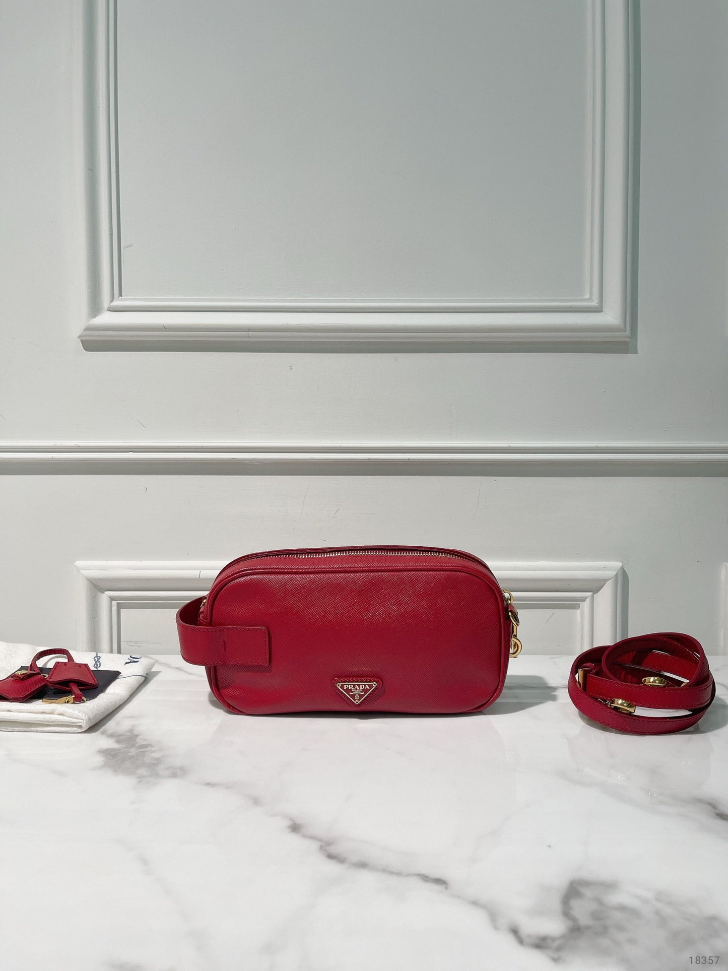 PRADA SHOULDER BAG, Pink/Gold