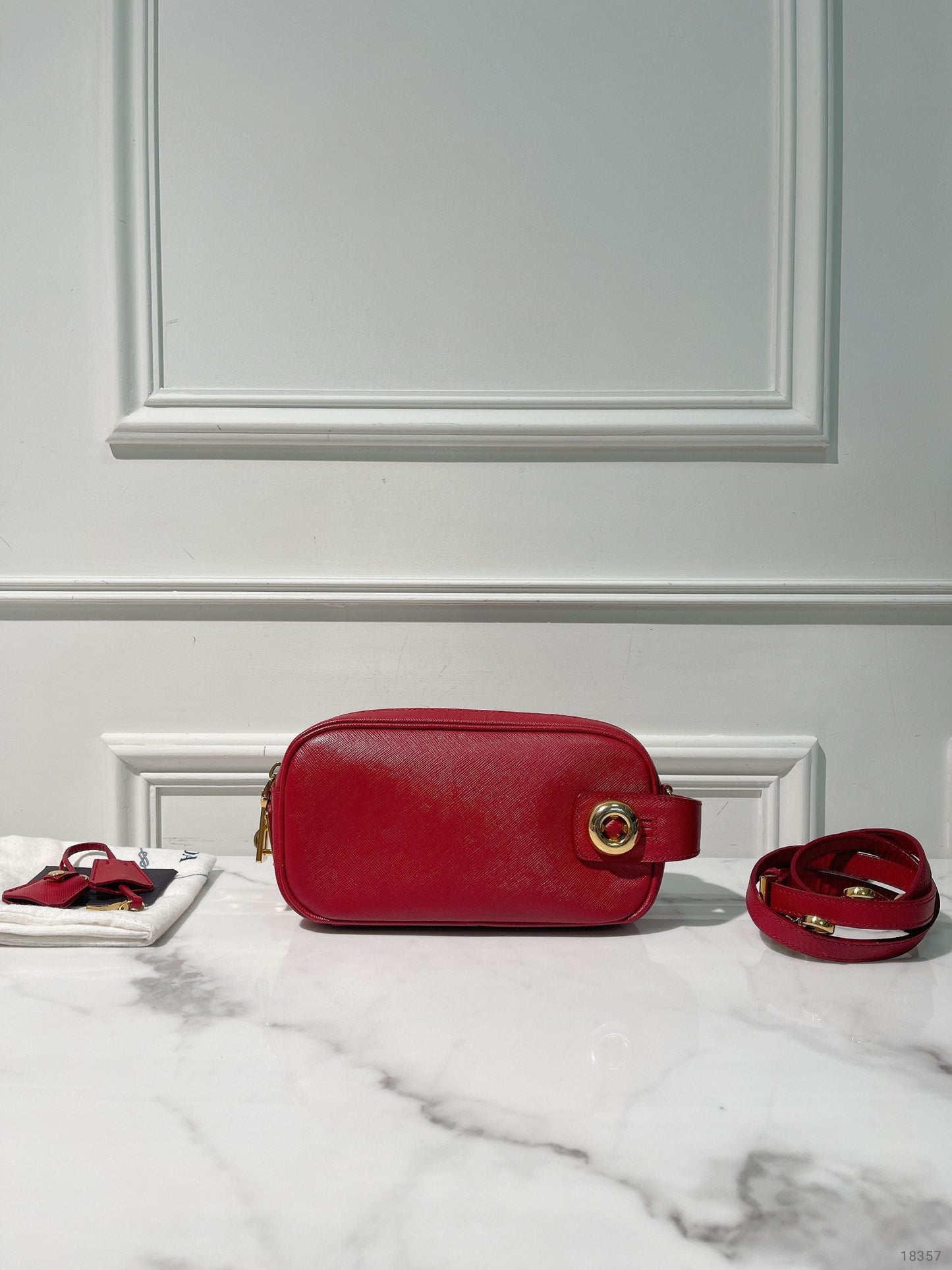 PRADA SHOULDER BAG, Pink/Gold