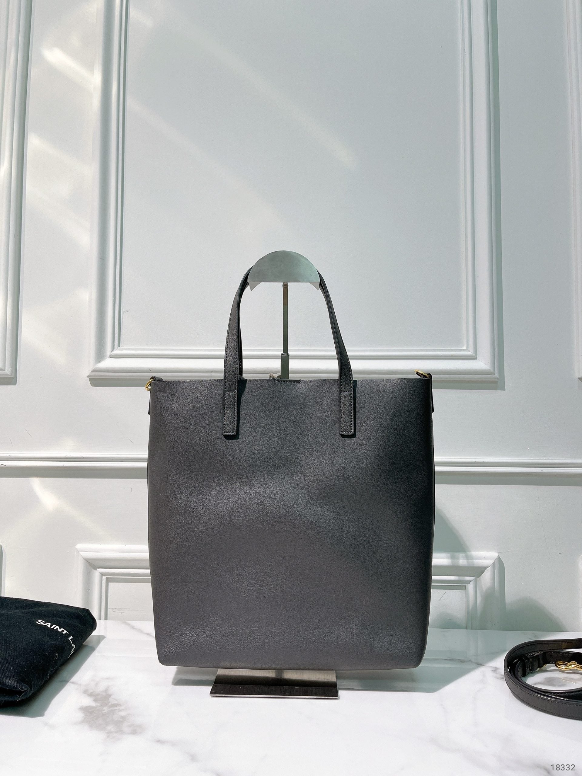 YSL SHOPPING TOY BAG, Storm/Gold