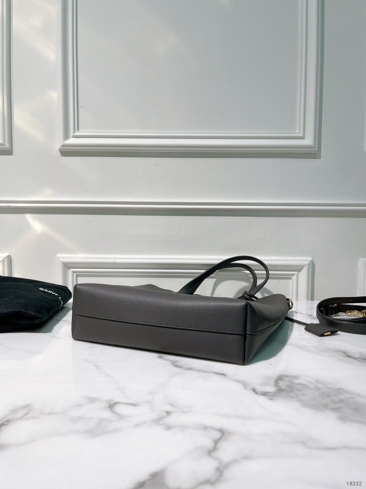 YSL SHOPPING TOY BAG, Storm/Gold