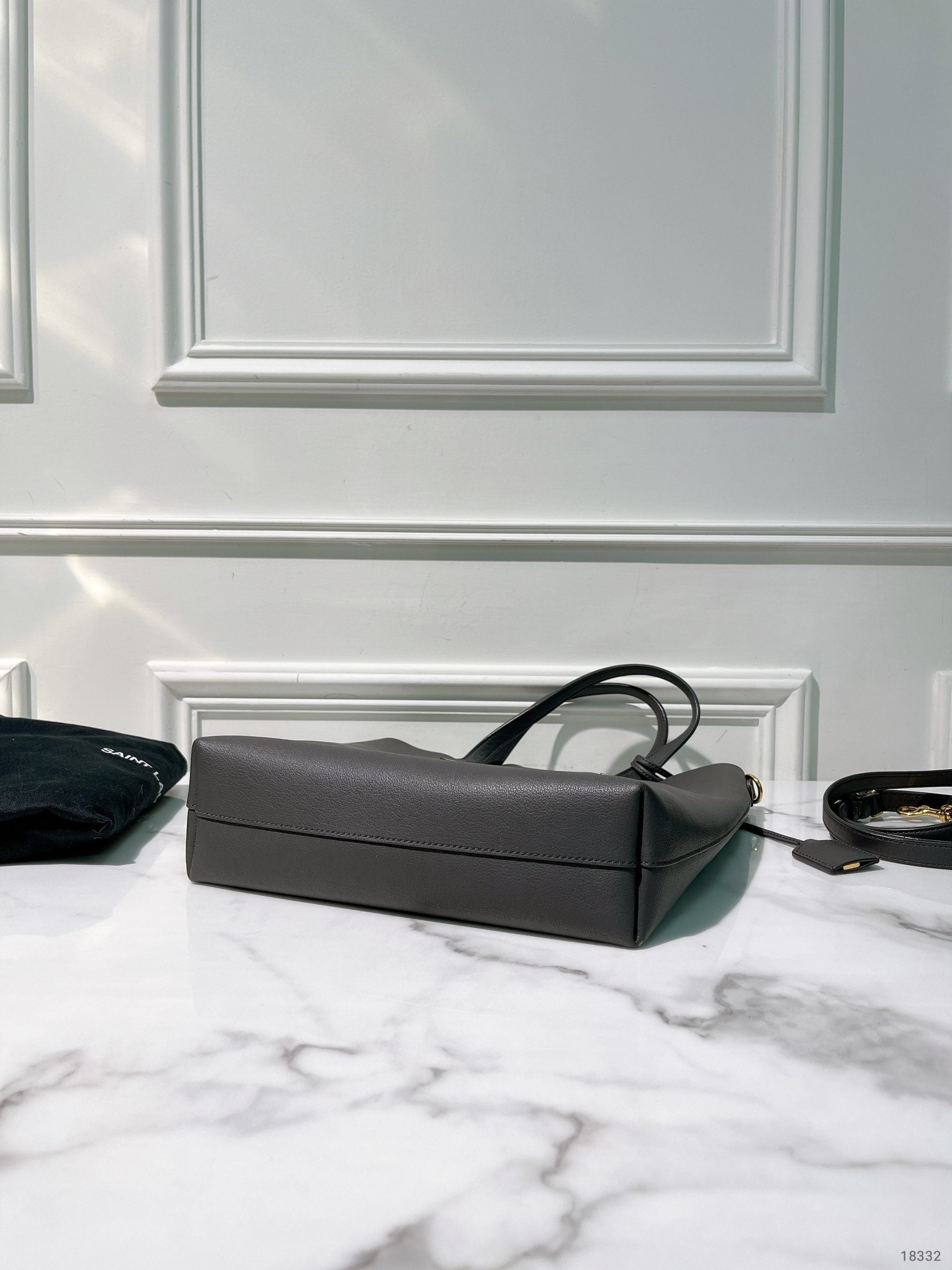 YSL SHOPPING TOY BAG, Storm/Gold