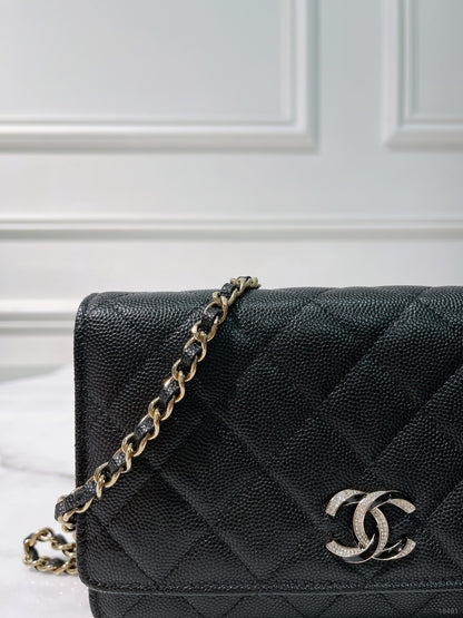 CHANEL 23S WOC, Black/Gold