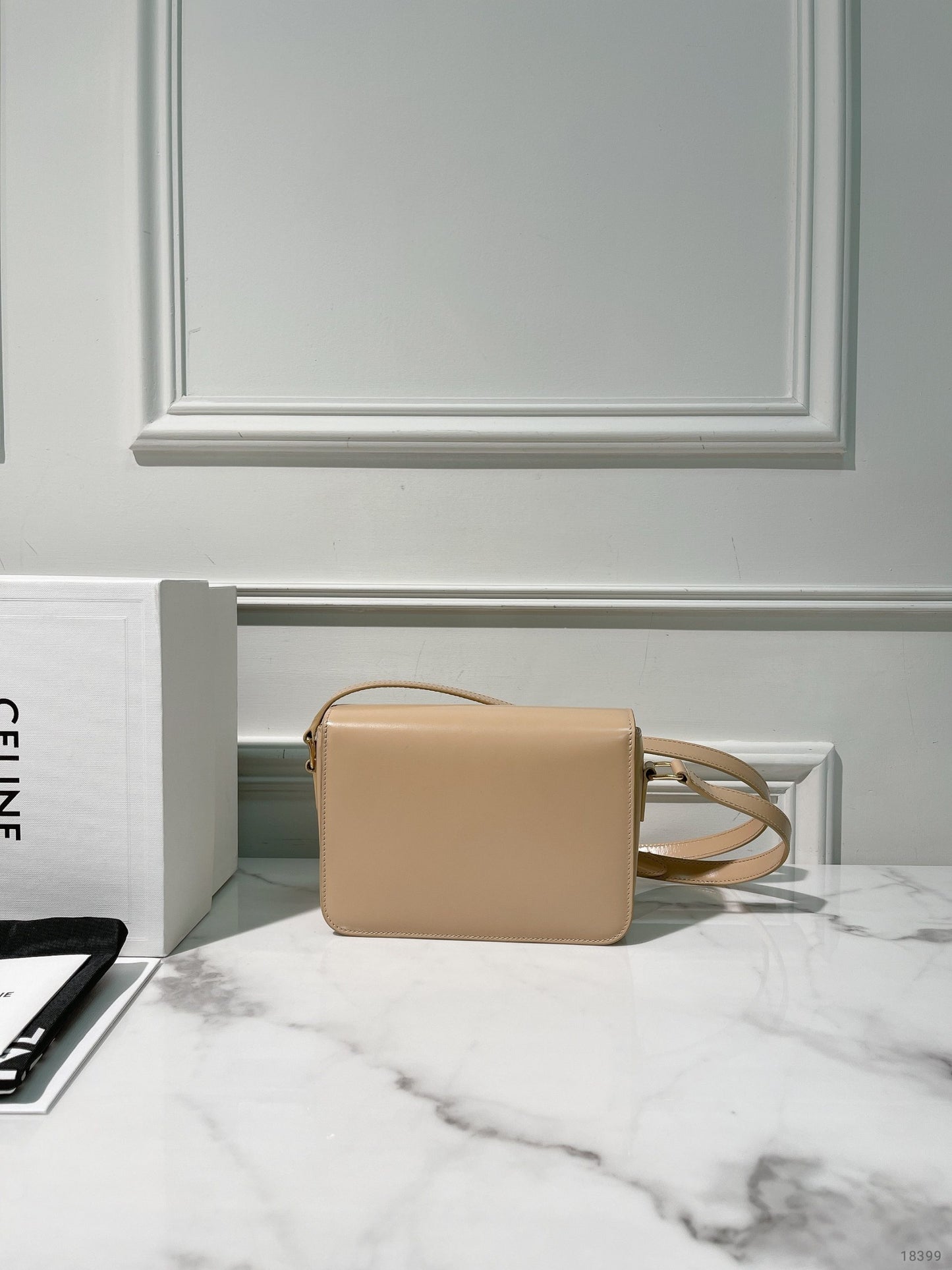 CELINE TEEN TRIOMPHE BAG, Beige/Gold