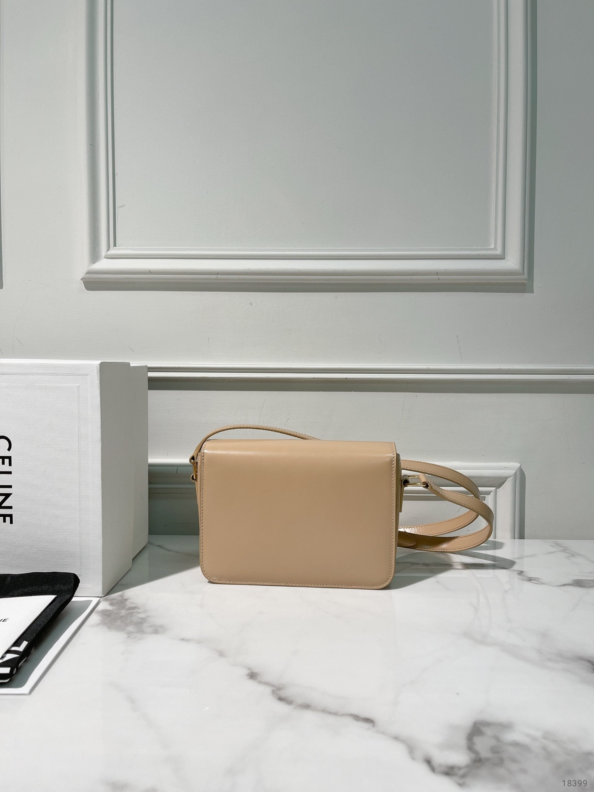 CELINE TEEN TRIOMPHE BAG, Beige/Gold