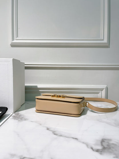 CELINE TEEN TRIOMPHE BAG, Beige/Gold