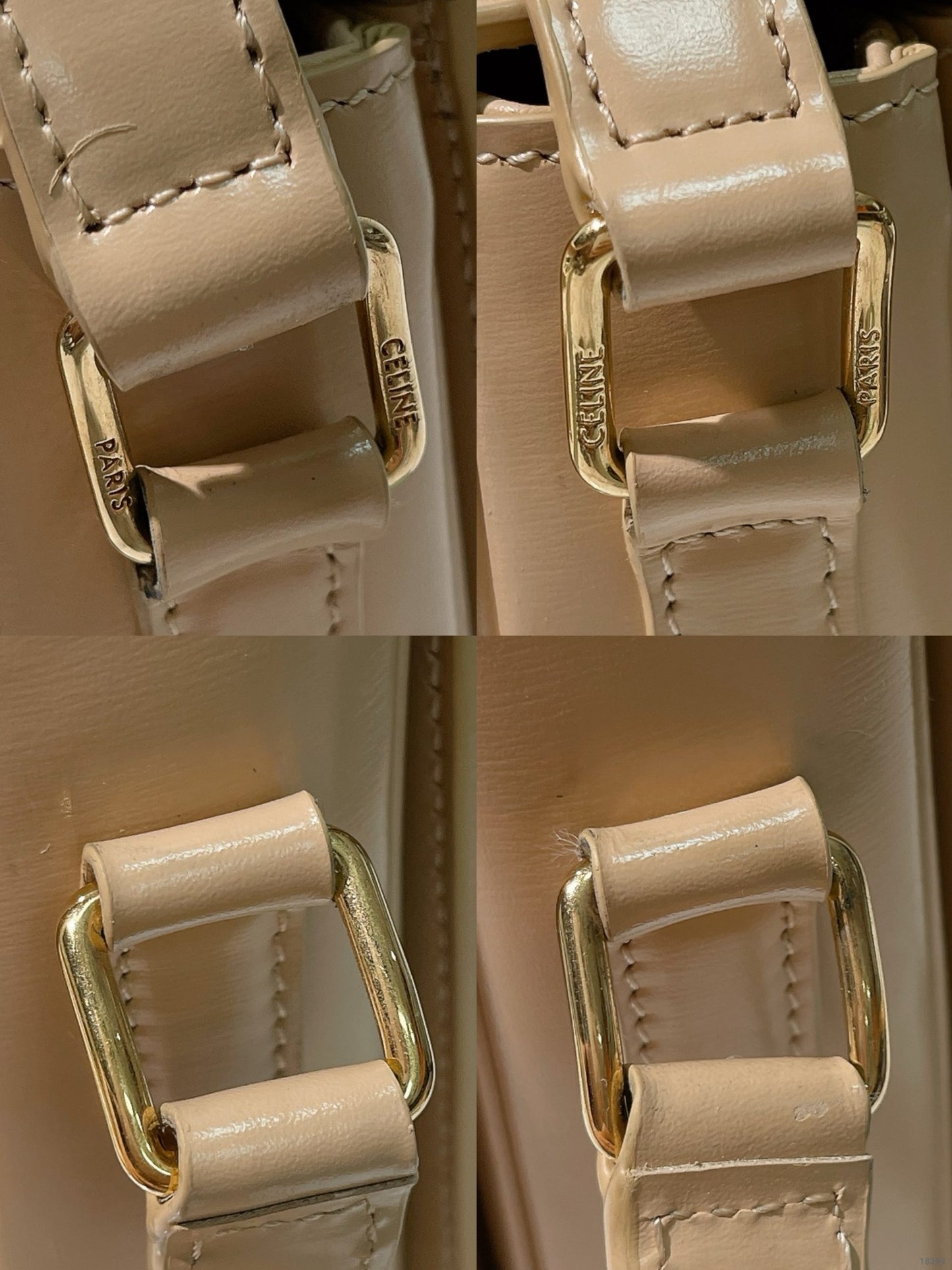 CELINE TEEN TRIOMPHE BAG, Beige/Gold