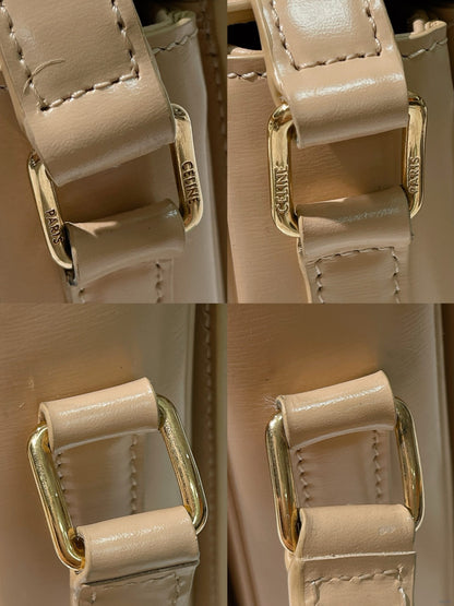 CELINE TEEN TRIOMPHE BAG, Beige/Gold