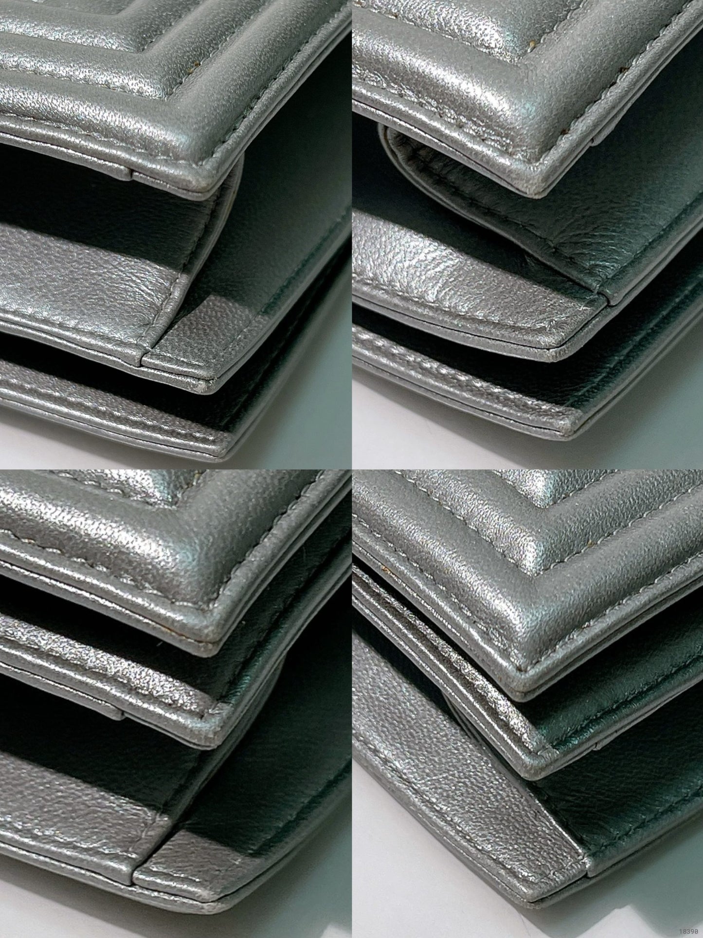 CHANEL BOY CLUTCH BAG, Silver