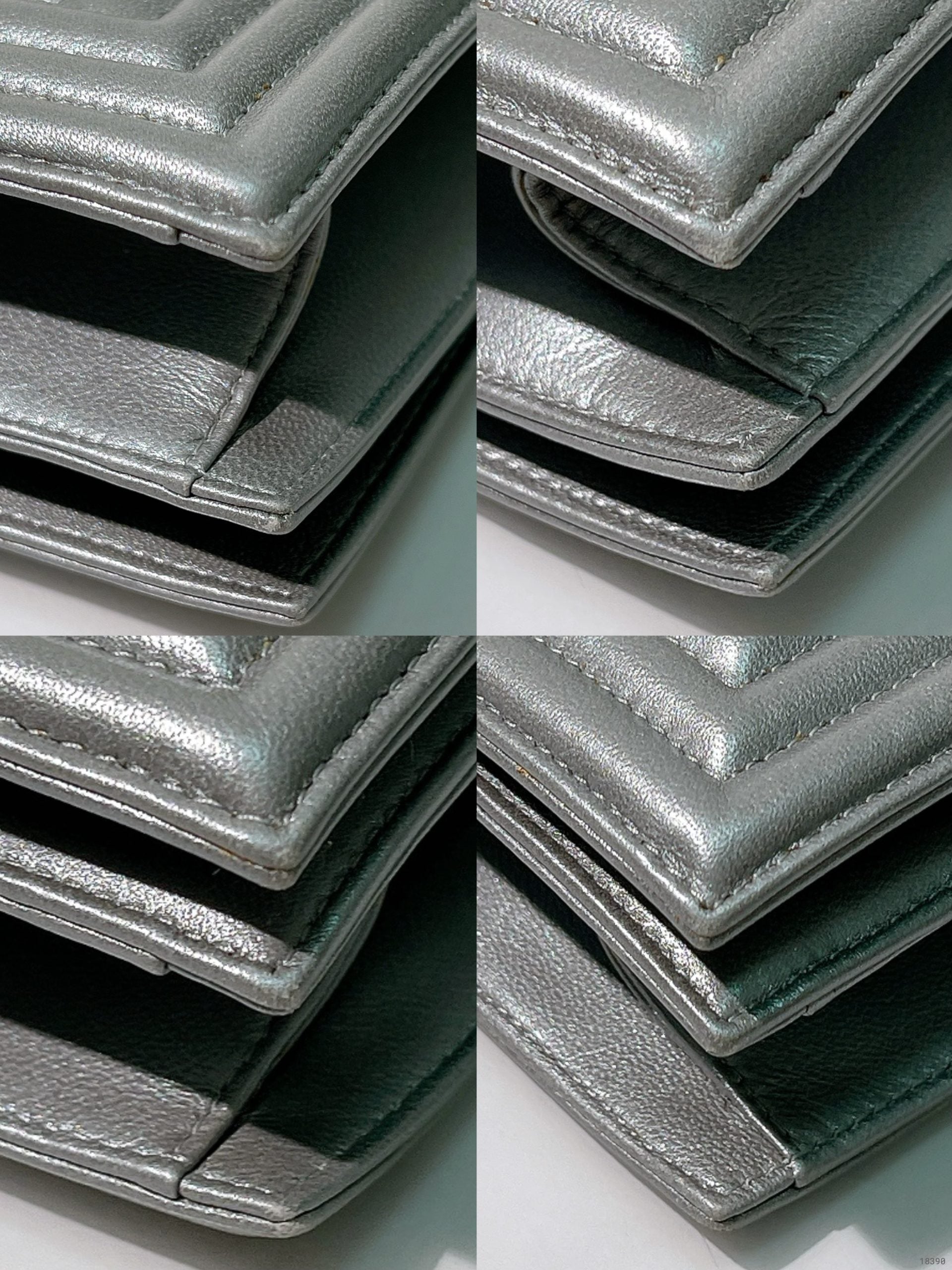 CHANEL BOY CLUTCH BAG, Silver