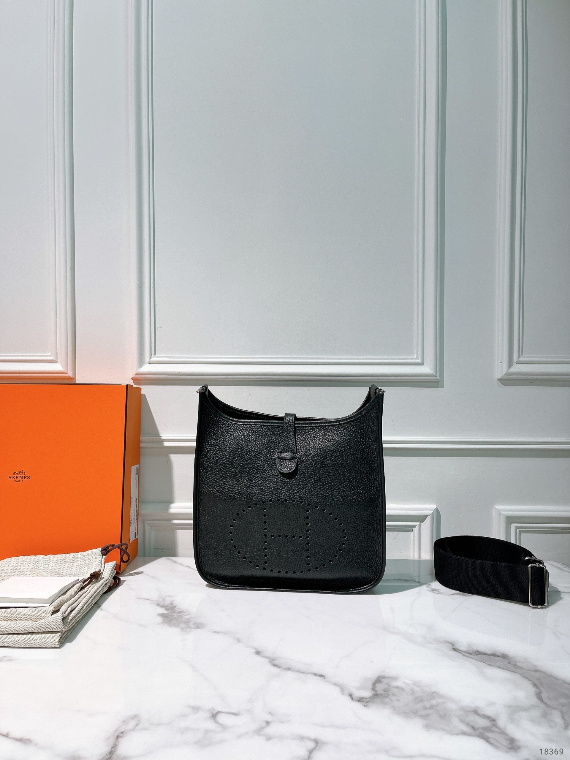 HERMES EVELYNE 29, Noir/Silver