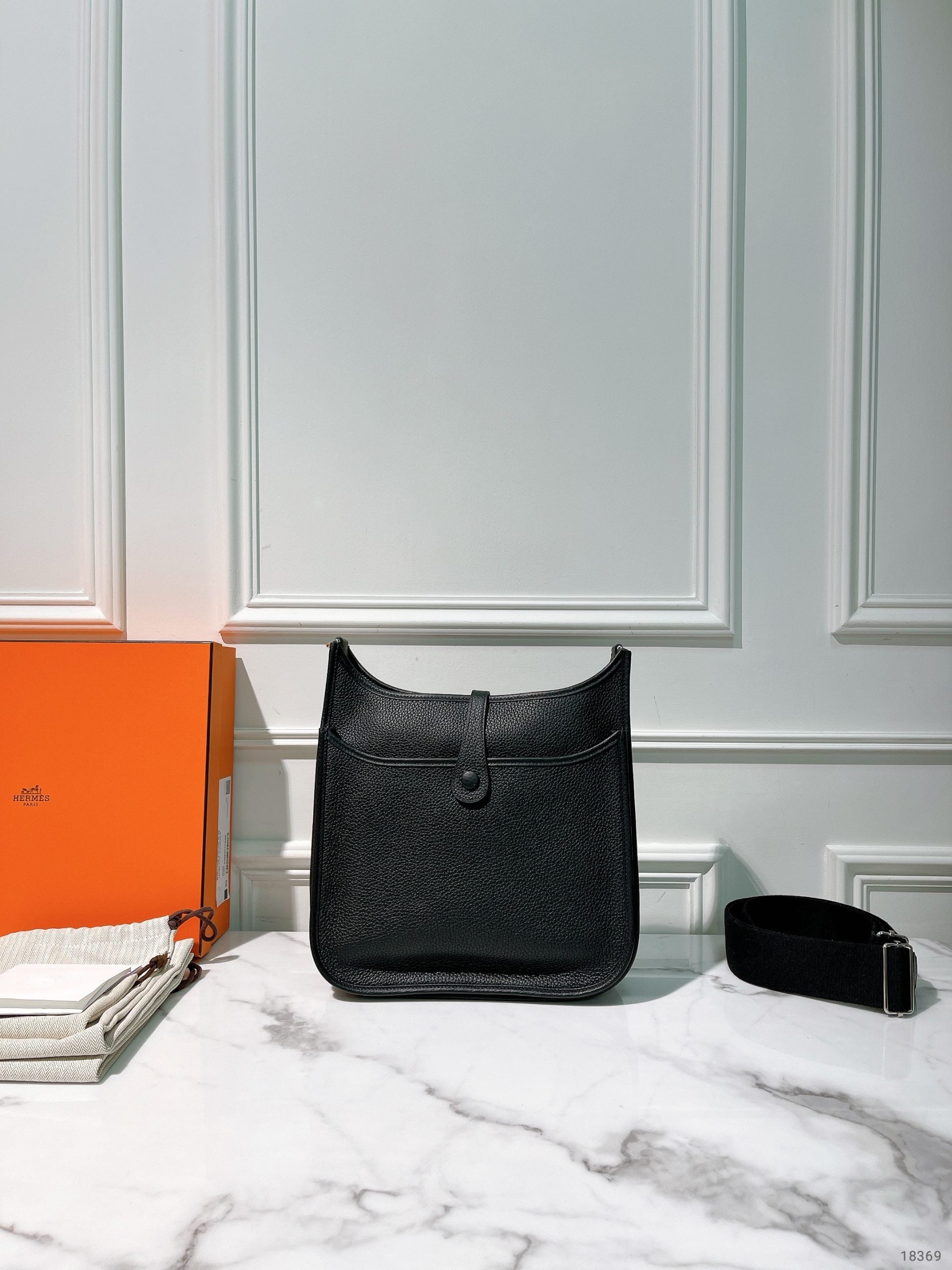 HERMES EVELYNE 29, Noir/Silver