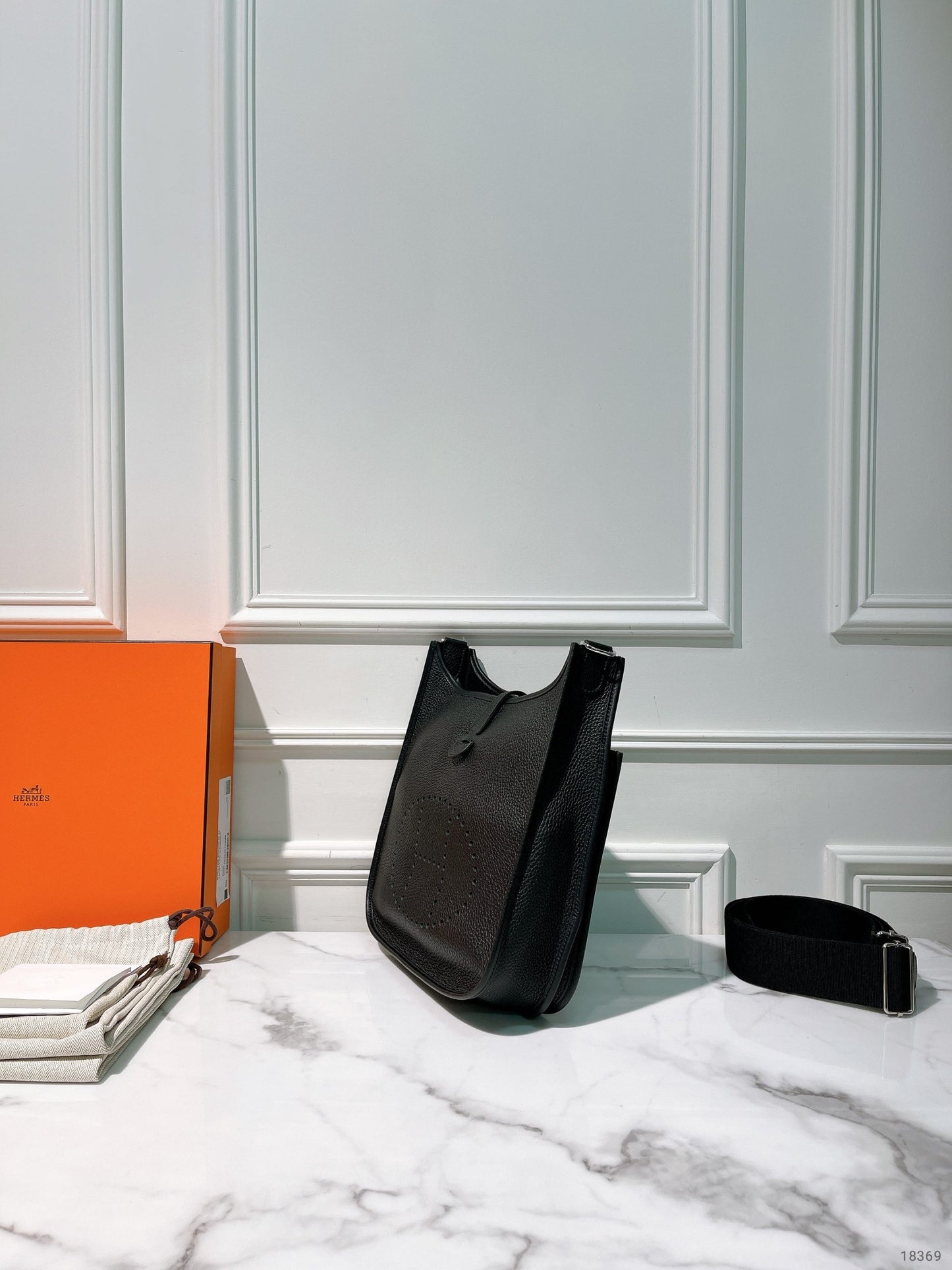 HERMES EVELYNE 29, Noir/Silver