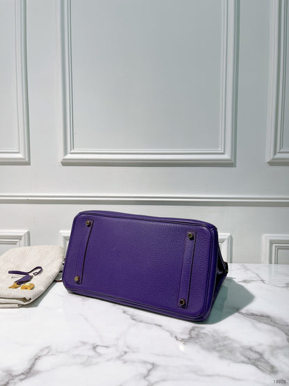 HERMES BIRKIN 35, Ultraviolet/Gold