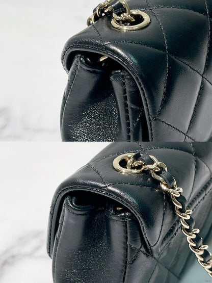 CHANEL 25S MINI FLAP, Black/Gold