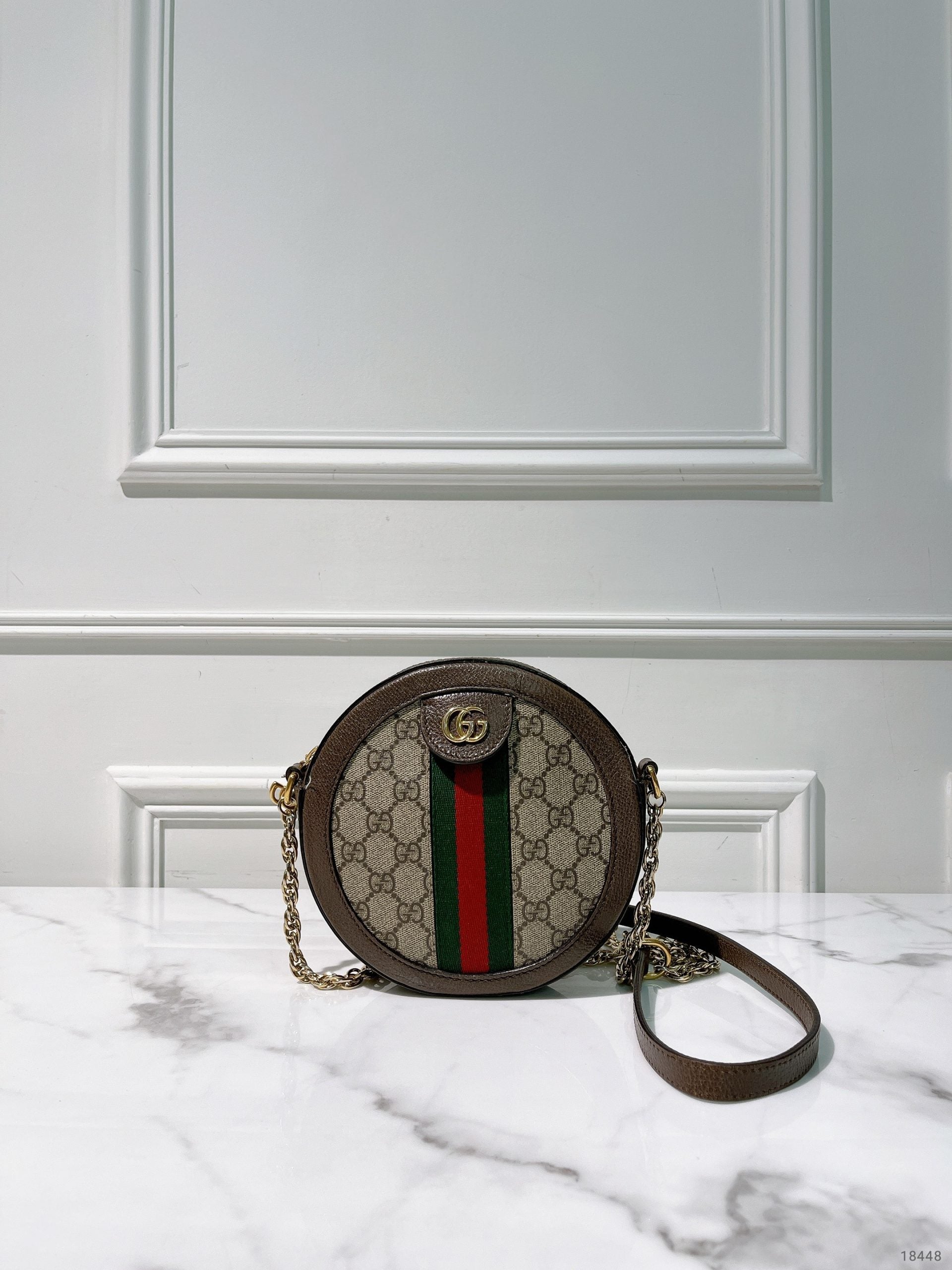 GUCCI OPHIDIA CLUTCH WITH CHAIN