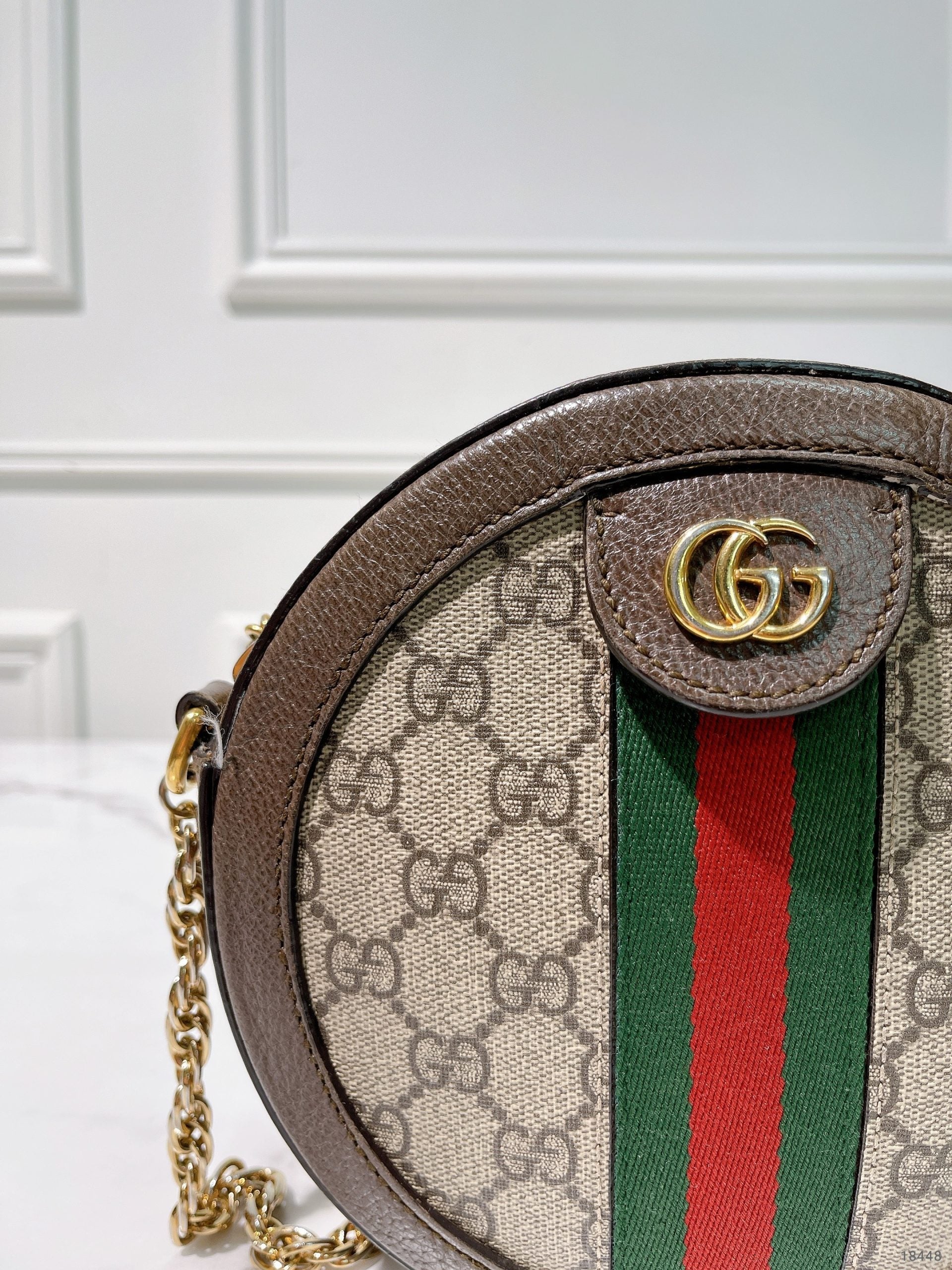 GUCCI OPHIDIA CLUTCH WITH CHAIN