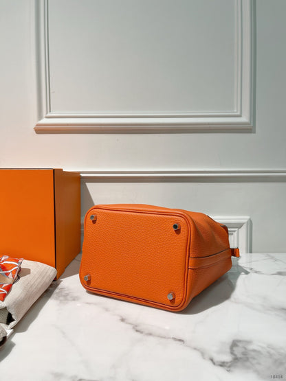 HERMES PICOTIN LOCK 18, Feu/Silver