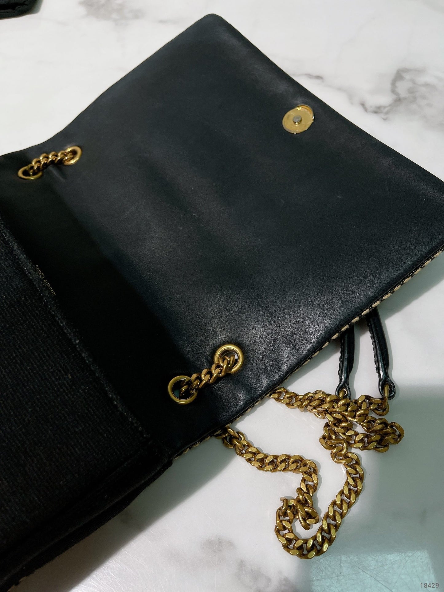 YSL RIVE GAUCHE CHAIN BAG, Neutral/Gold