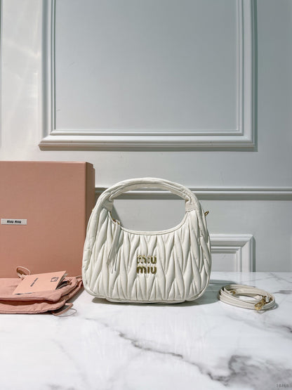 MIUMIU SMALL WANDER, White/Gold