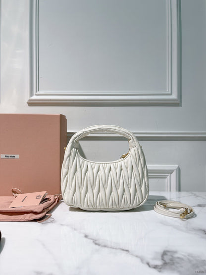 MIUMIU SMALL WANDER, White/Gold