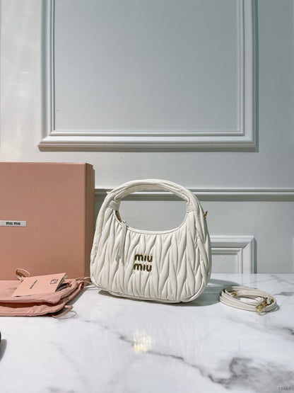 MIUMIU SMALL WANDER, White/Gold