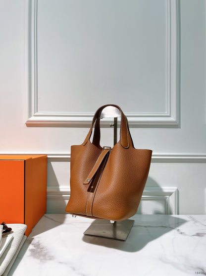 HERMES PICOTIN LOCK 18, Gold/Silver