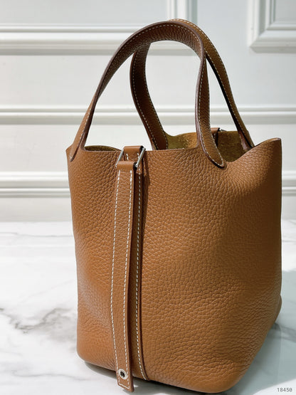 HERMES PICOTIN LOCK 18, Gold/Silver