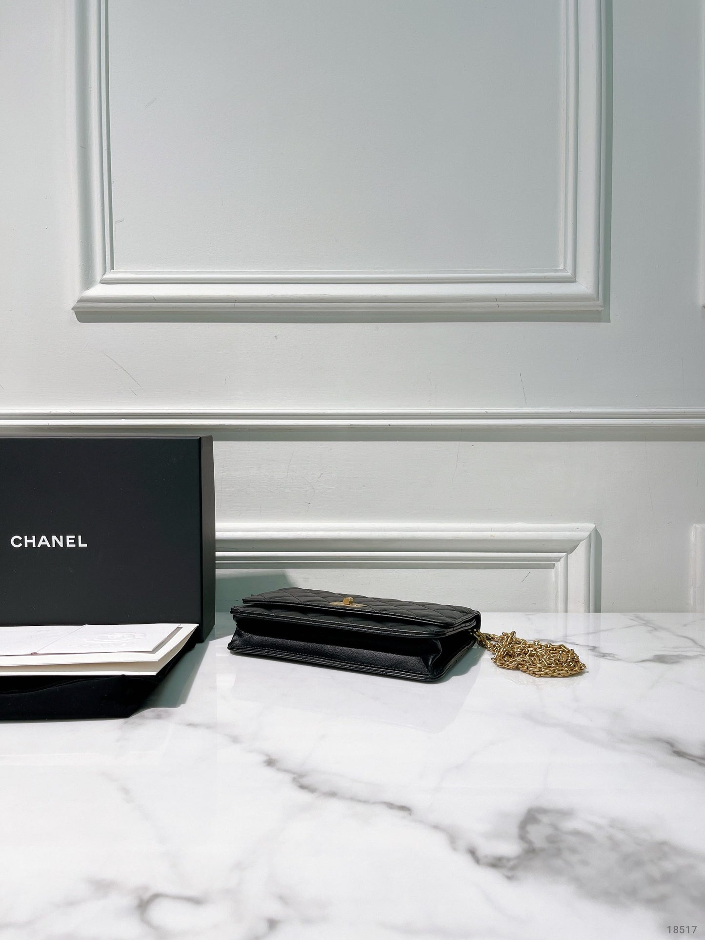 CHANEL 2.55 WOC, Black/Gold