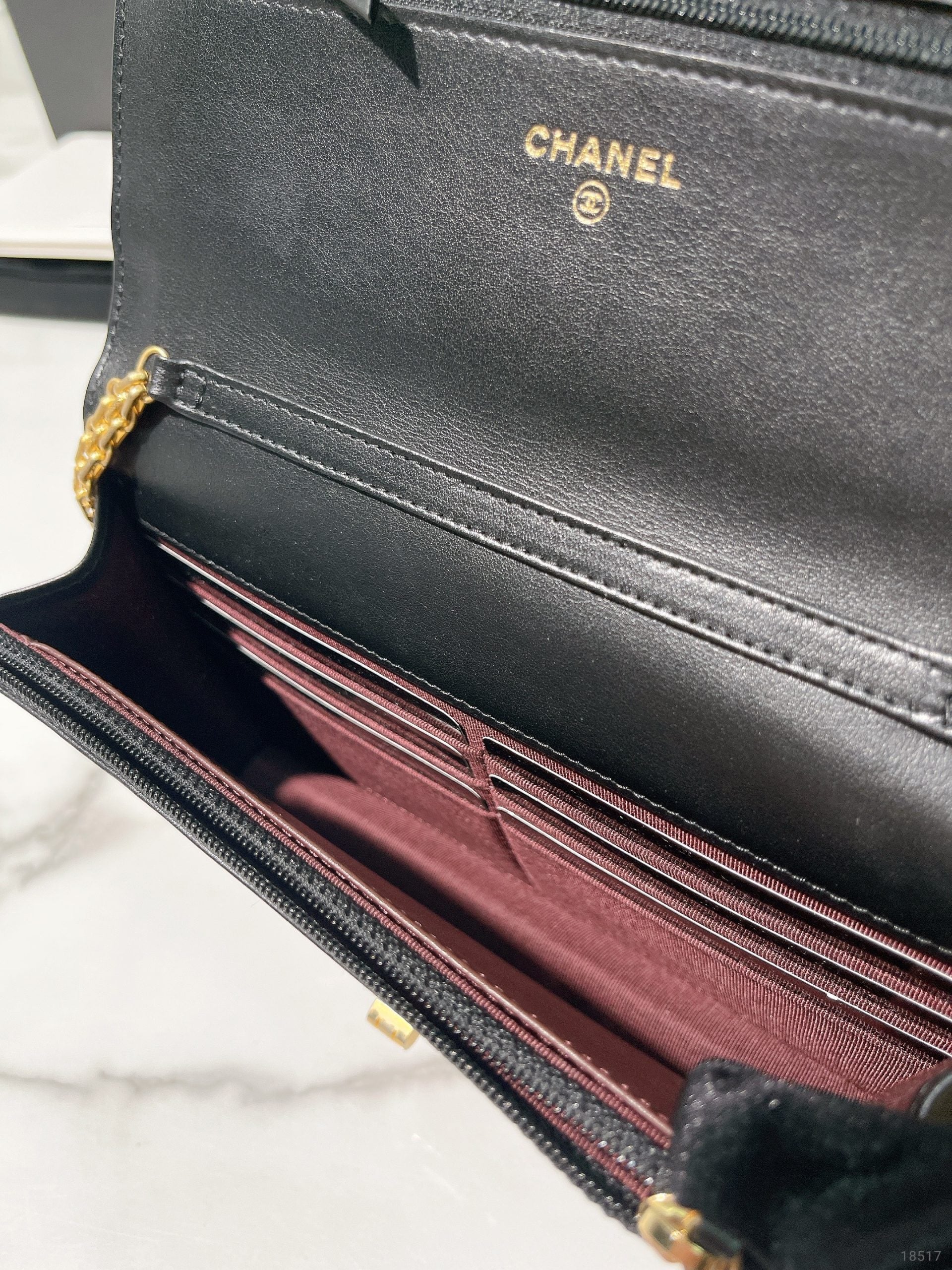 CHANEL 2.55 WOC, Black/Gold