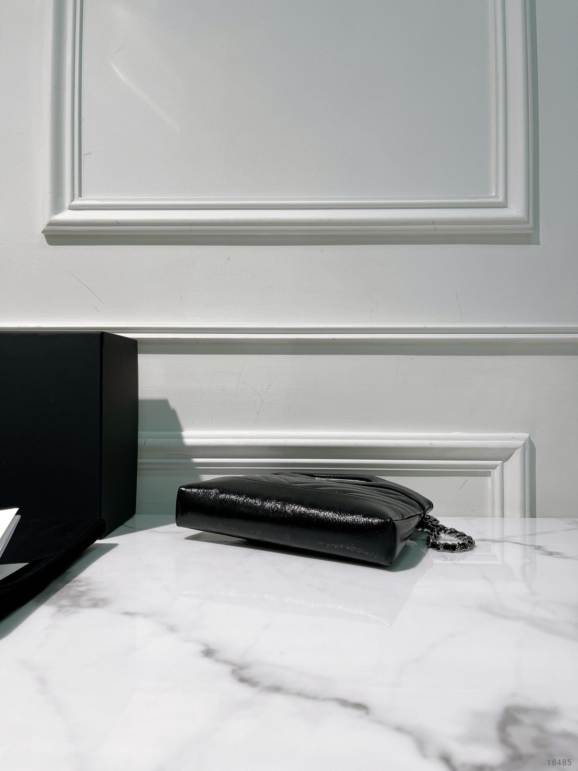 CHANEL 25K 31 NANO BAG, Black/Silver