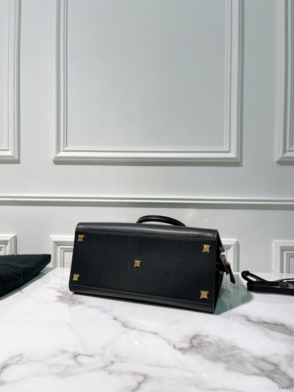 YSL UPTOWN TOTE, Black/Gold