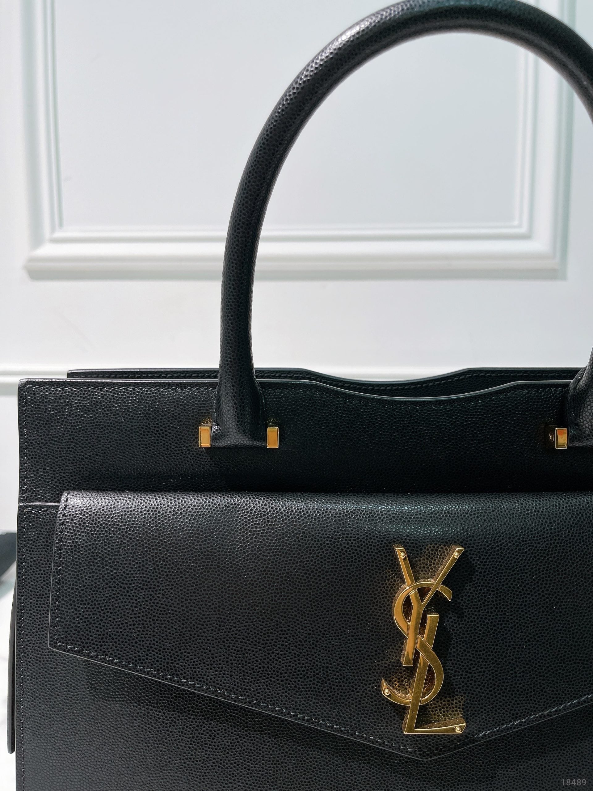 YSL UPTOWN TOTE, Black/Gold
