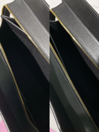 YSL UPTOWN TOTE, Black/Gold