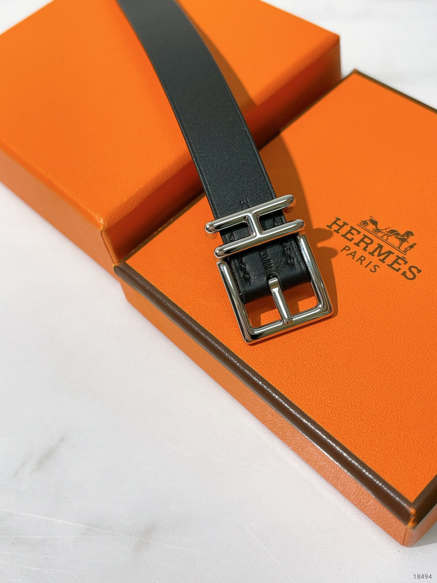 HERMES NATHAN BRACELET, Noir/Silver