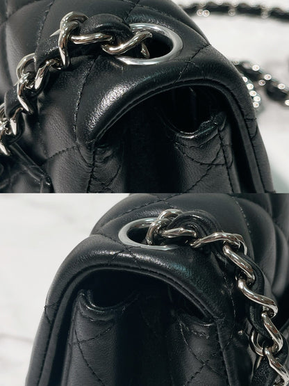 CHANEL MINI SQUARE, Black/Silver