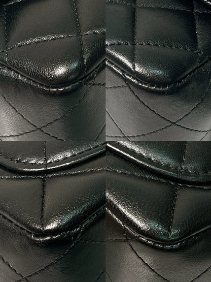 CHANEL MINI SQUARE, Black/Silver