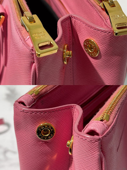 PRADA GALLERIA, Pink/Gold