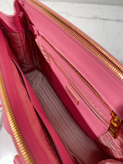 PRADA GALLERIA, Pink/Gold