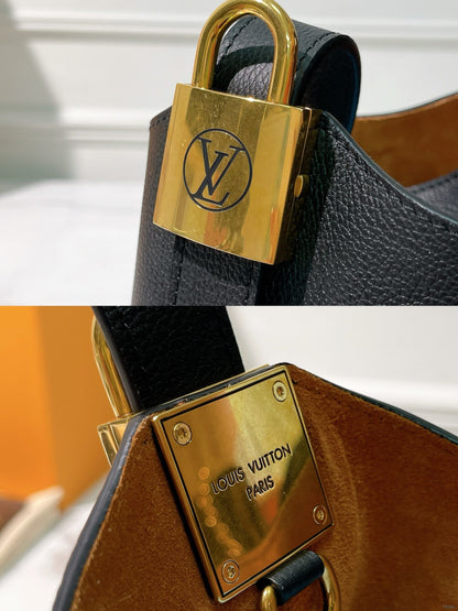 LV LOW KEY HOBO PM, Black/Gold