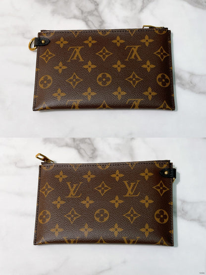 LV LOW KEY HOBO PM, Black/Gold