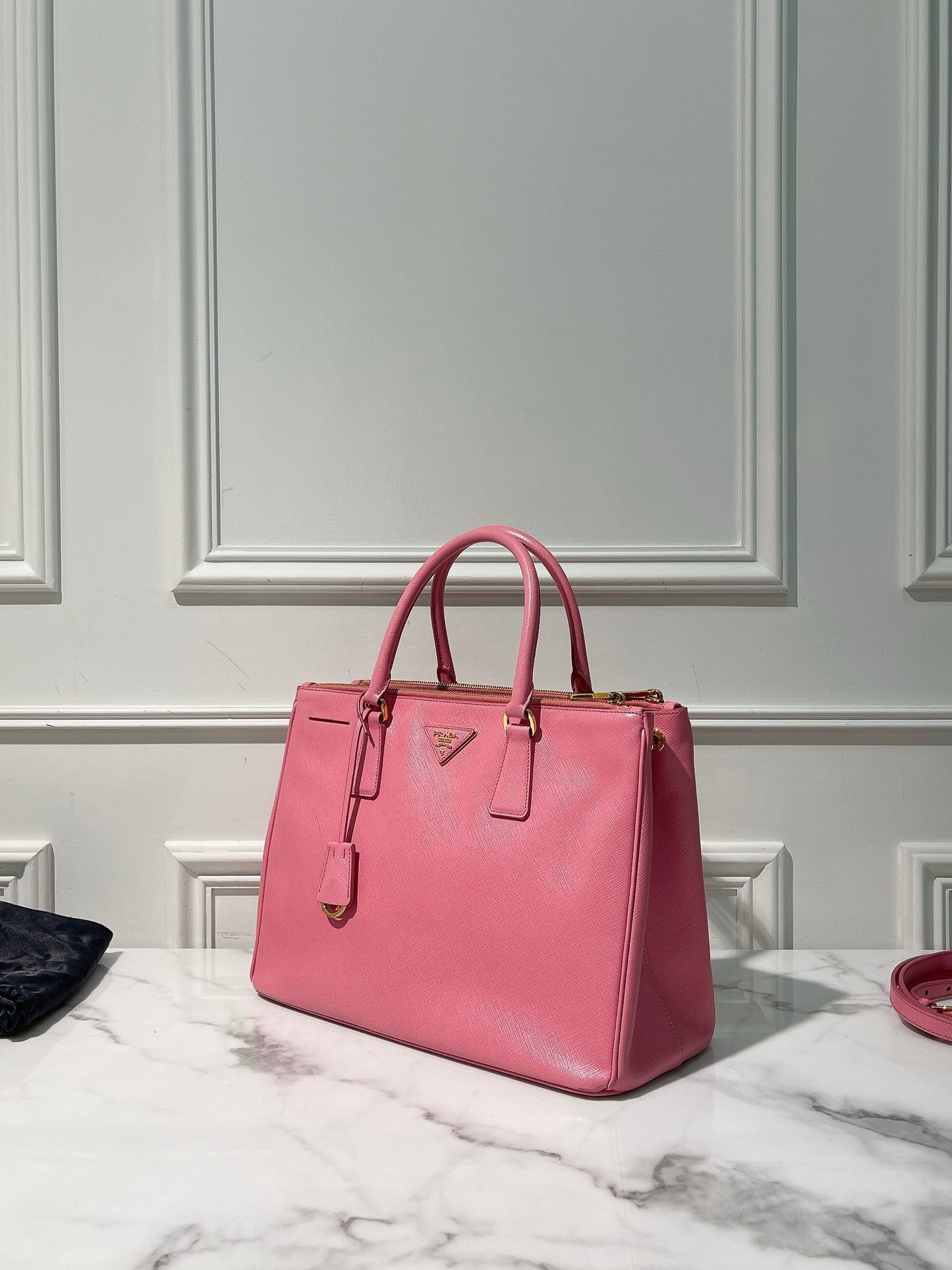 PRADA GALLERIA, Pink/Gold