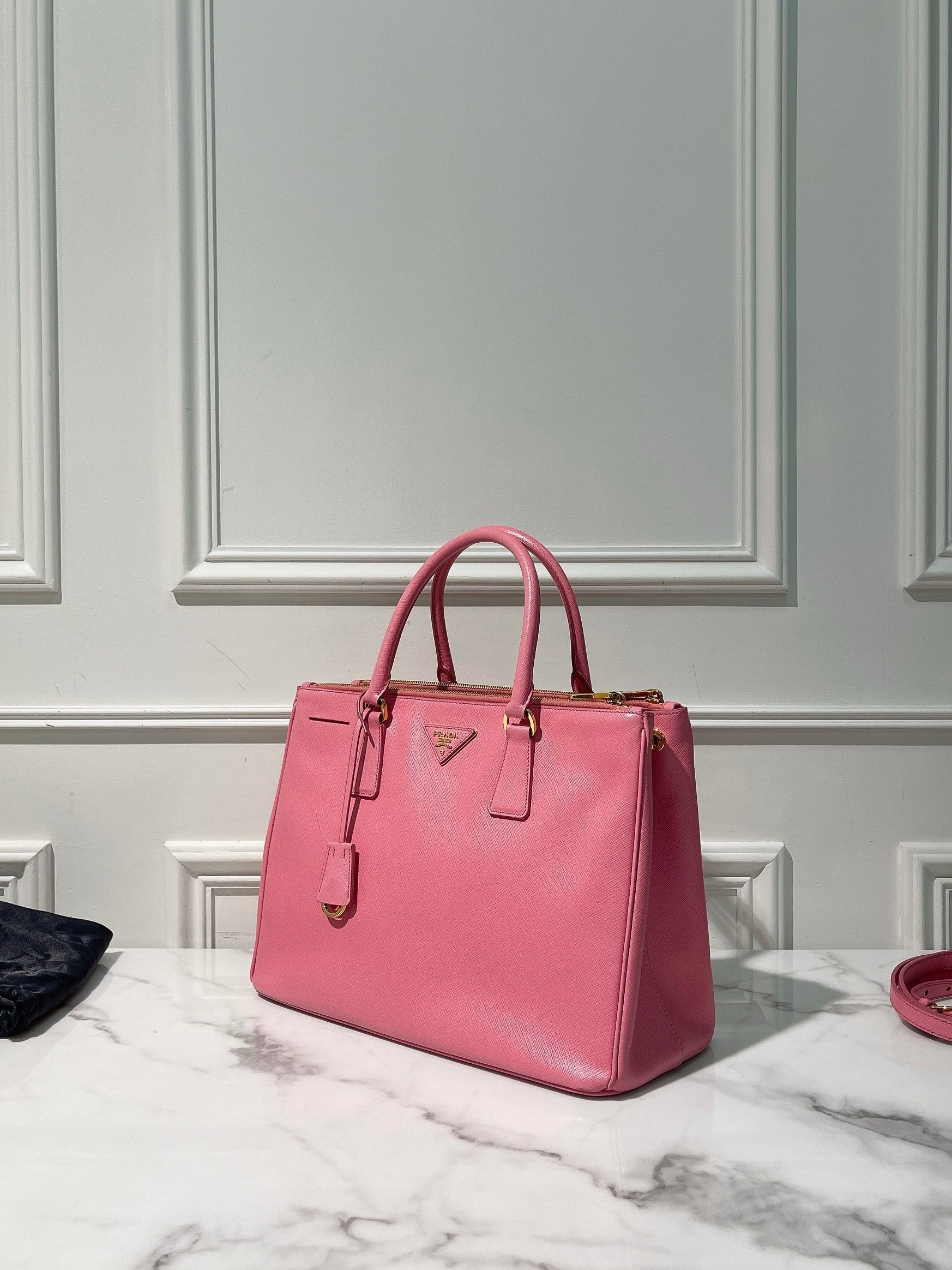 PRADA GALLERIA, Pink/Gold