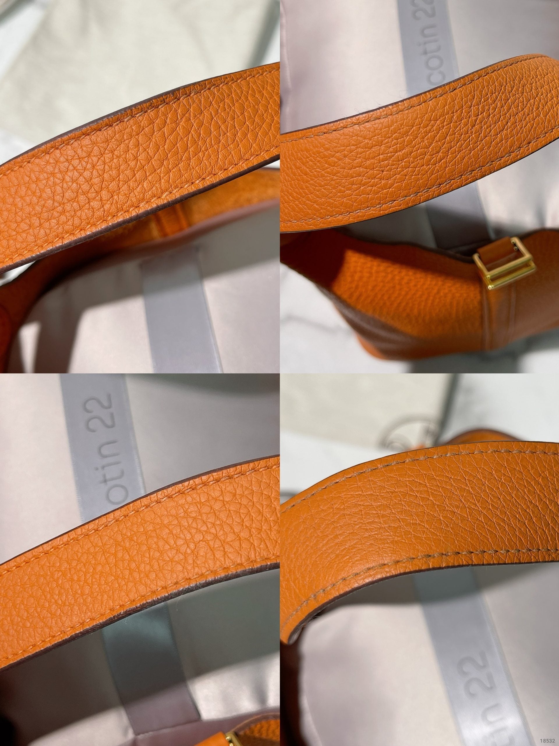 HERMES PICOTIN LOCK 22, Orange/Gold