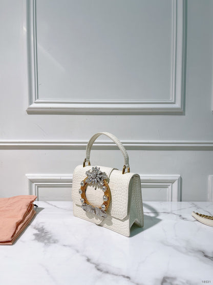 MIUMIU LADY HANDBAG, White/Gold