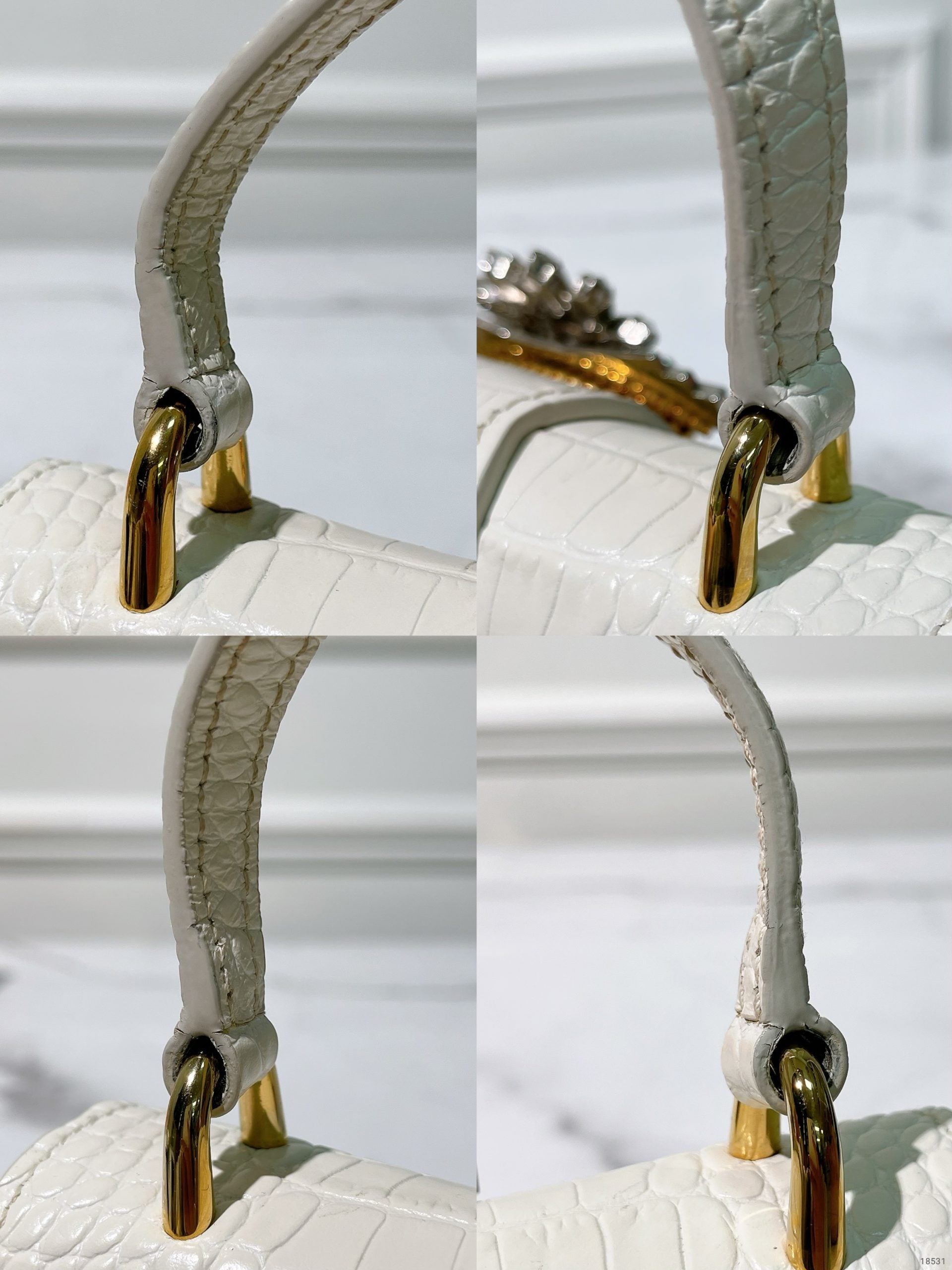 MIUMIU LADY HANDBAG, White/Gold