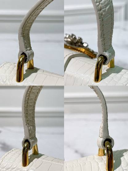 MIUMIU LADY HANDBAG, White/Gold